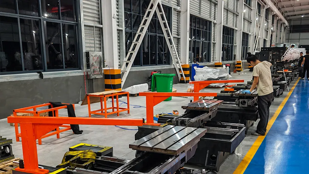 CNC machining center assembly floor