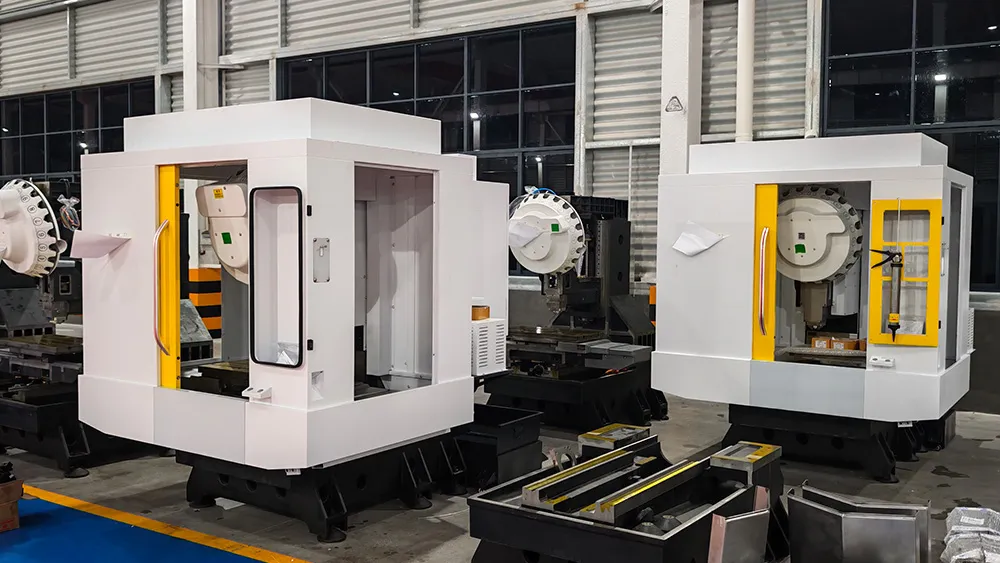 CNC machines prepared in the production workshop