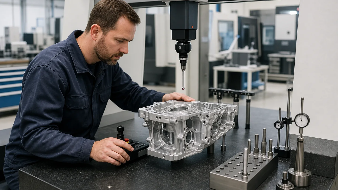 CNC machine production and quality verification